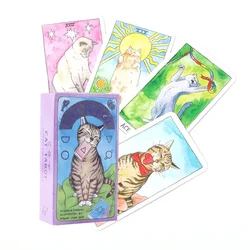 Cat Tarot Cards Magic  Full English Read Fate  Deck Board Game Family Playing Birthday Gift