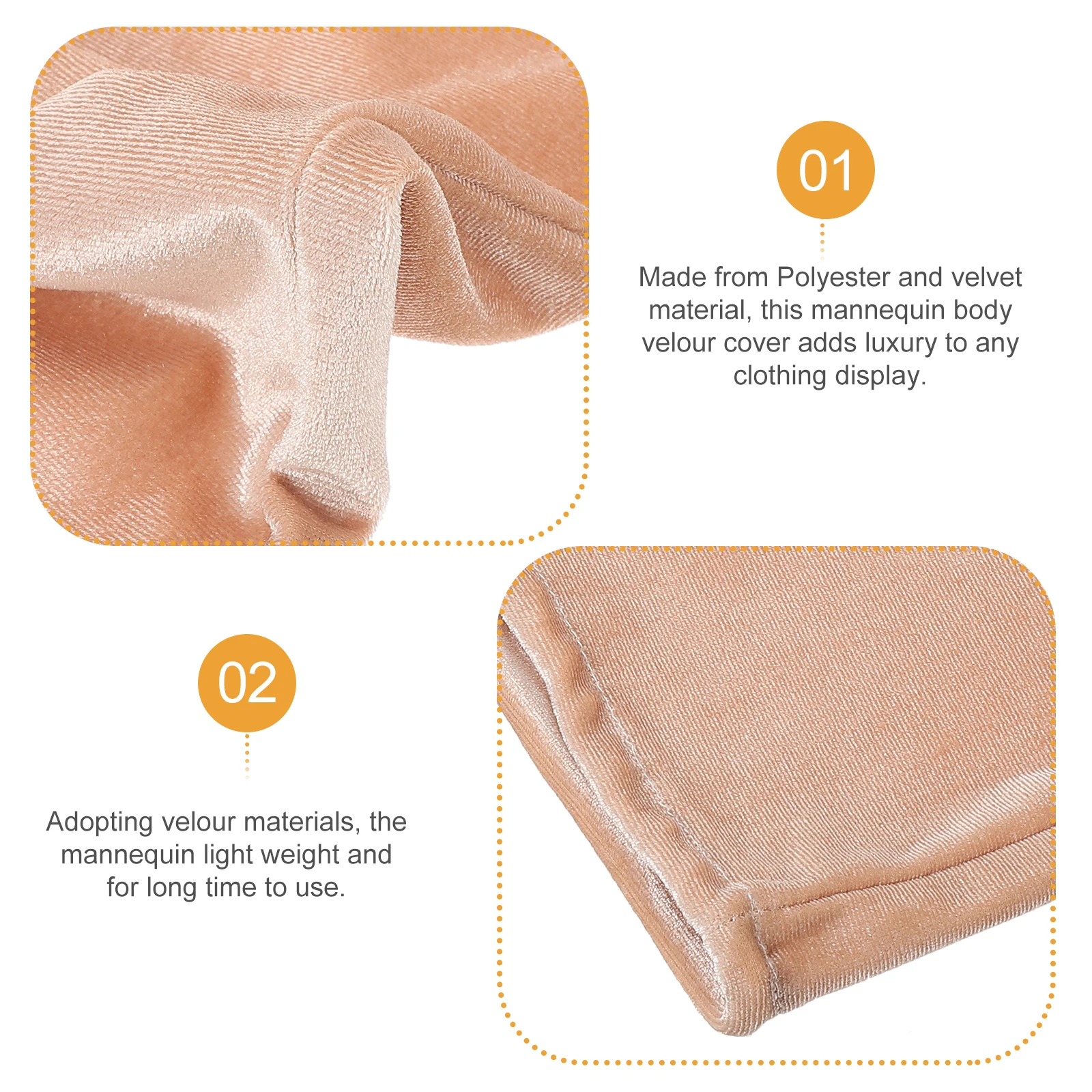 

Mannequin Cover Female Upper Body Cloth Polyester Female Mannequin Fabric Cover Reusable Long Time Easy Clean Replaceable