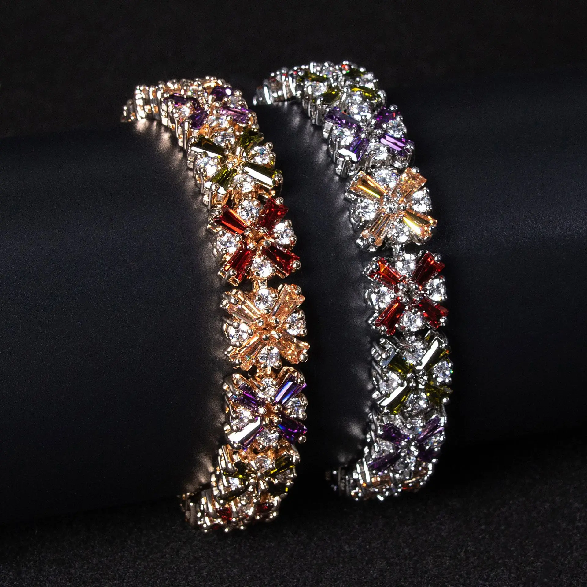 HIBRIDE Fashion Dopamine Multicolour Bracelet Twinkle Women Daily Jewellery Set Suitable for Party Banquet Gift Wedding B16