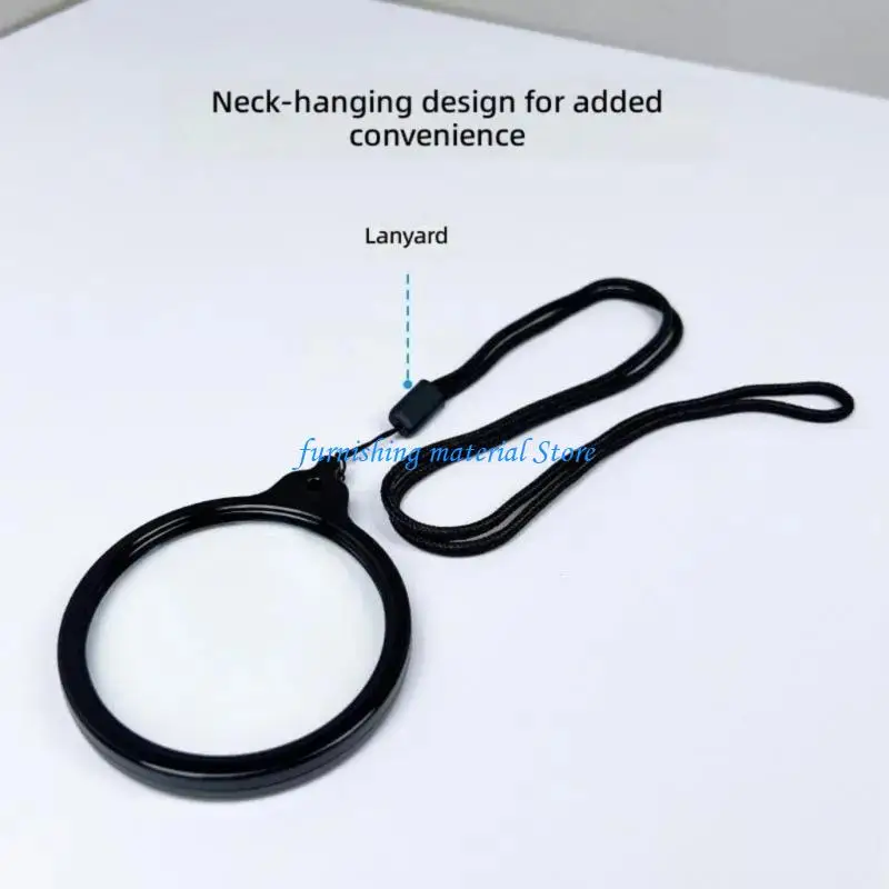 Y5GD Adjustable Convenient Wear Around Neck Magnifier 10X For Small Print Viewing