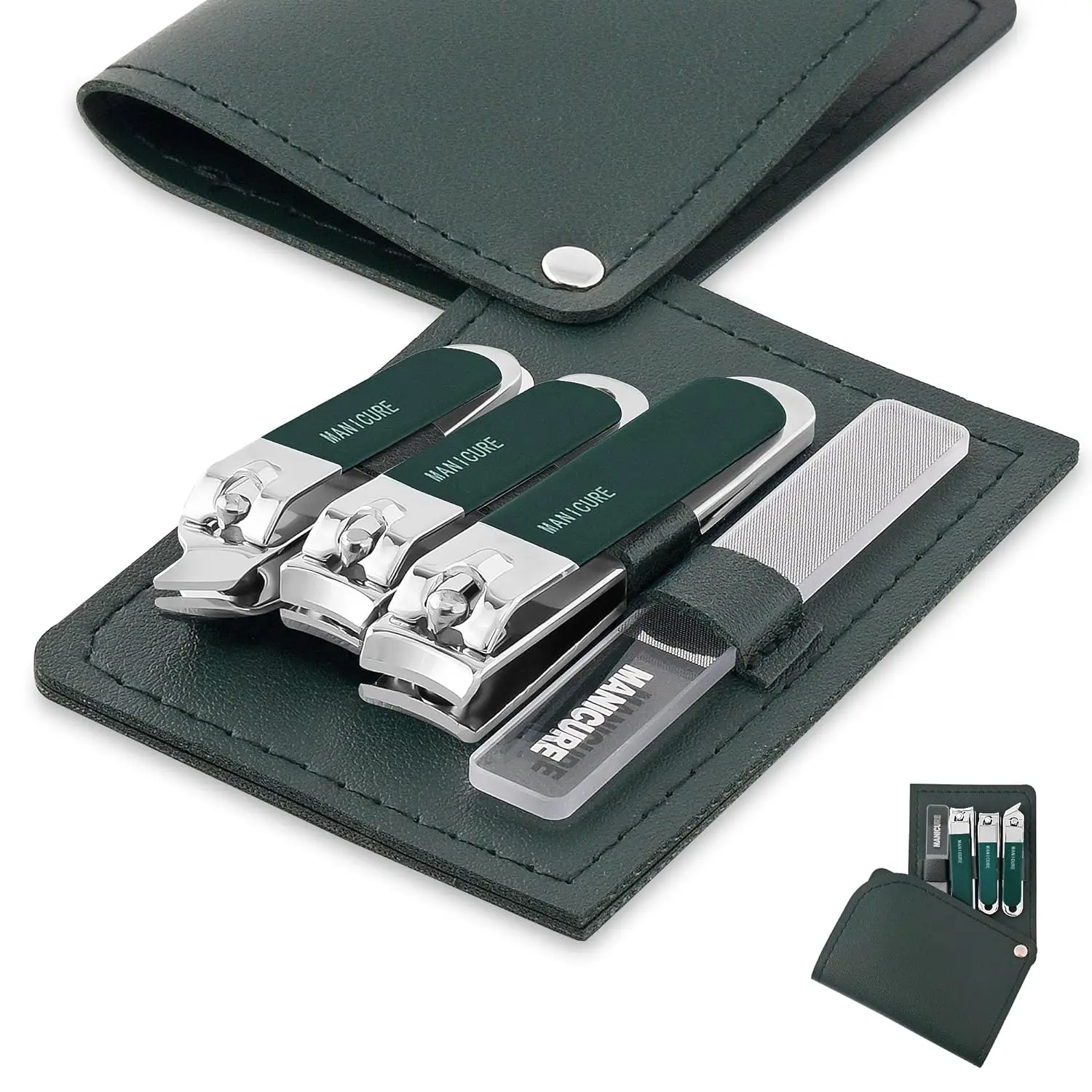 طقم تجميل أظافر من الفولاذ المقاوم للصدأ للرجال والنساء ، مقص أظافر ، مجموعة العناية بالأظافر الاحترافية ، مقص أظافر السفر ، 4 *