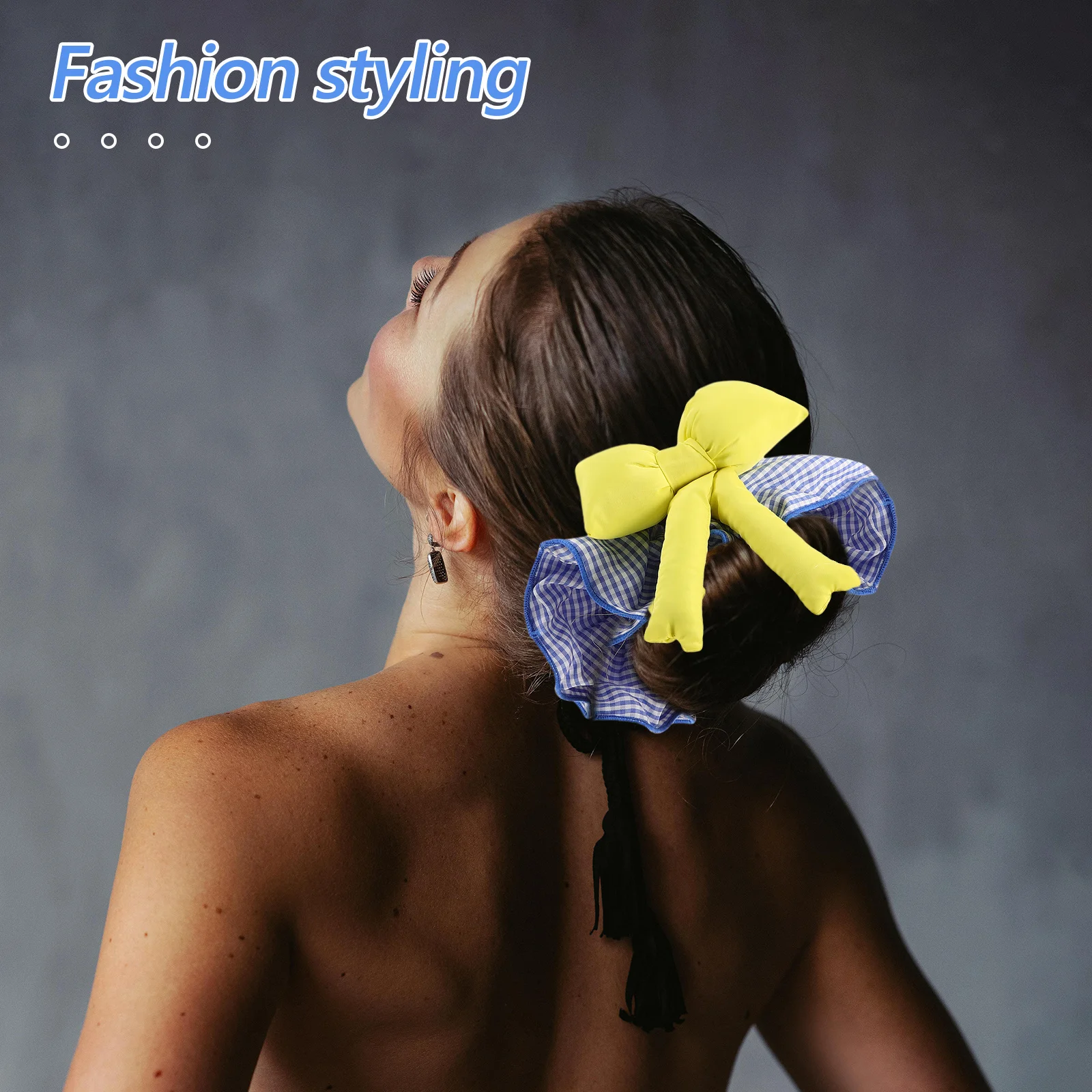 

Chic Hair Accessories Large Ruffled Elastic Ponytail Holder for Women Versatile Usage for Casual Or Formal Looks