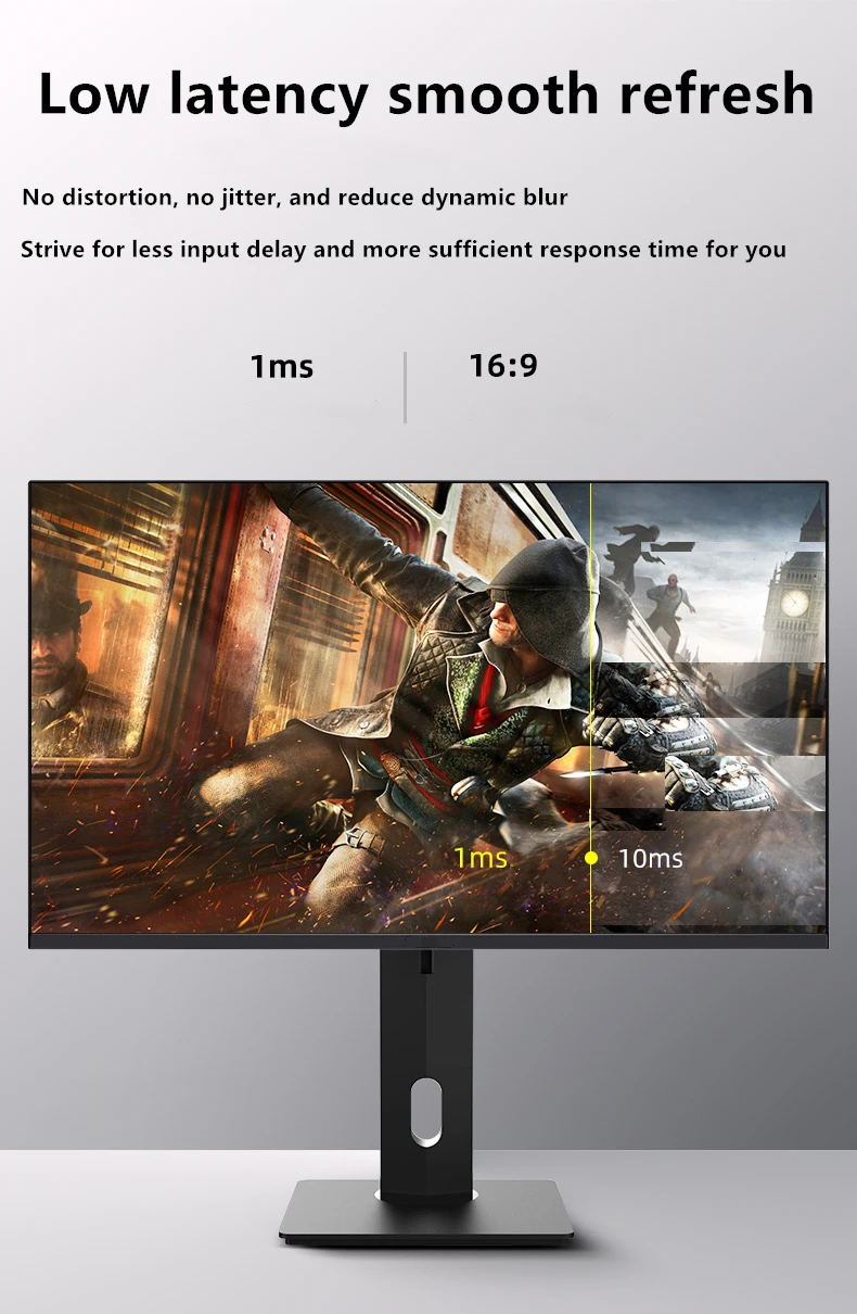 FYHXele 27 Zoll 1K 60Hz Touchscreen-Monitor IPS Hoher Farbraum Büro-Desktop-Computer 10-Punkt-Touch Hebe- und Drehfunktion HDMI – Detail 15