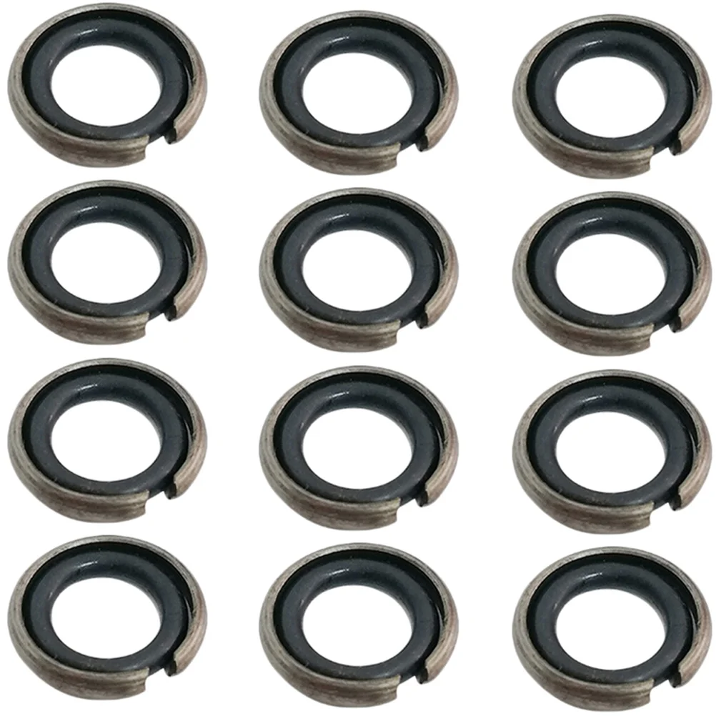 

12 Sets Wrench Ring Socket Retainer with Electronic Impact Retaining Rubber Rings Black Lock