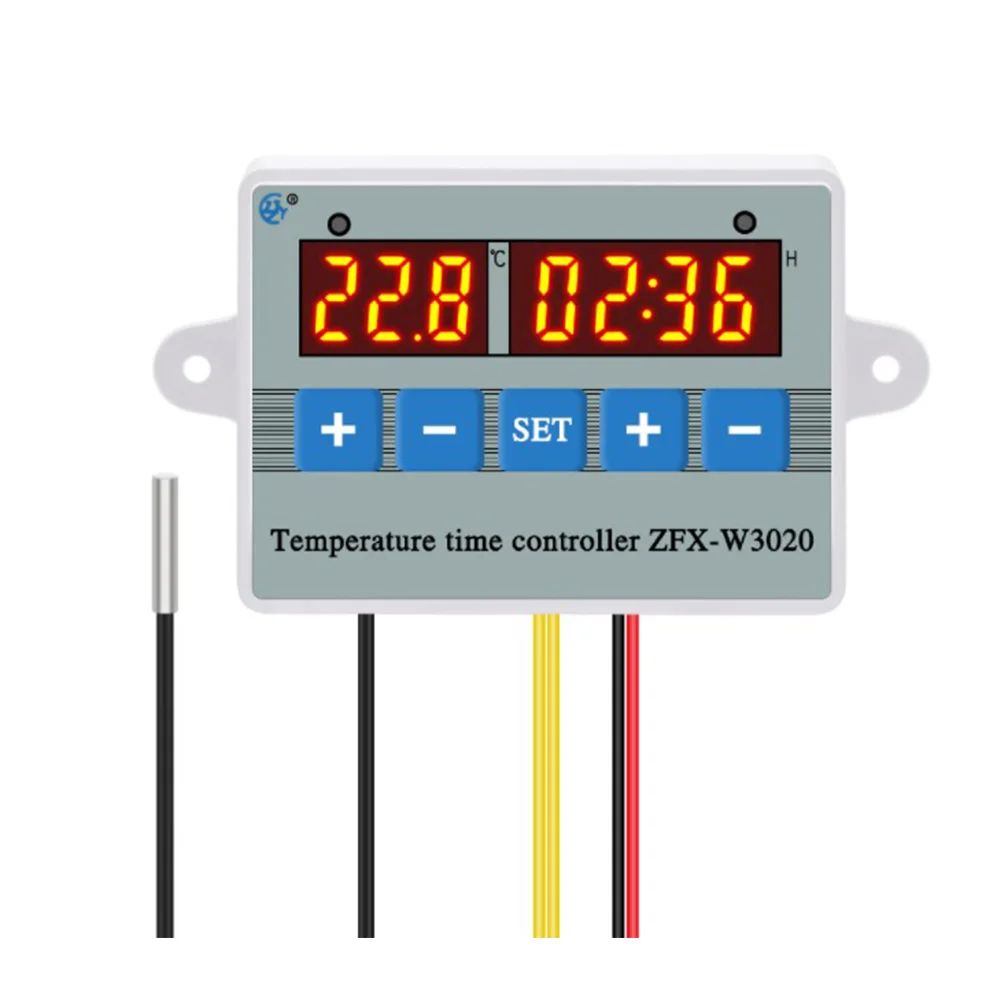 

ZFX-W3020 Digital Intelligent Temperature Time Controller Thermostat Timer Switch Module -55-110 Celsius(DC 12V)