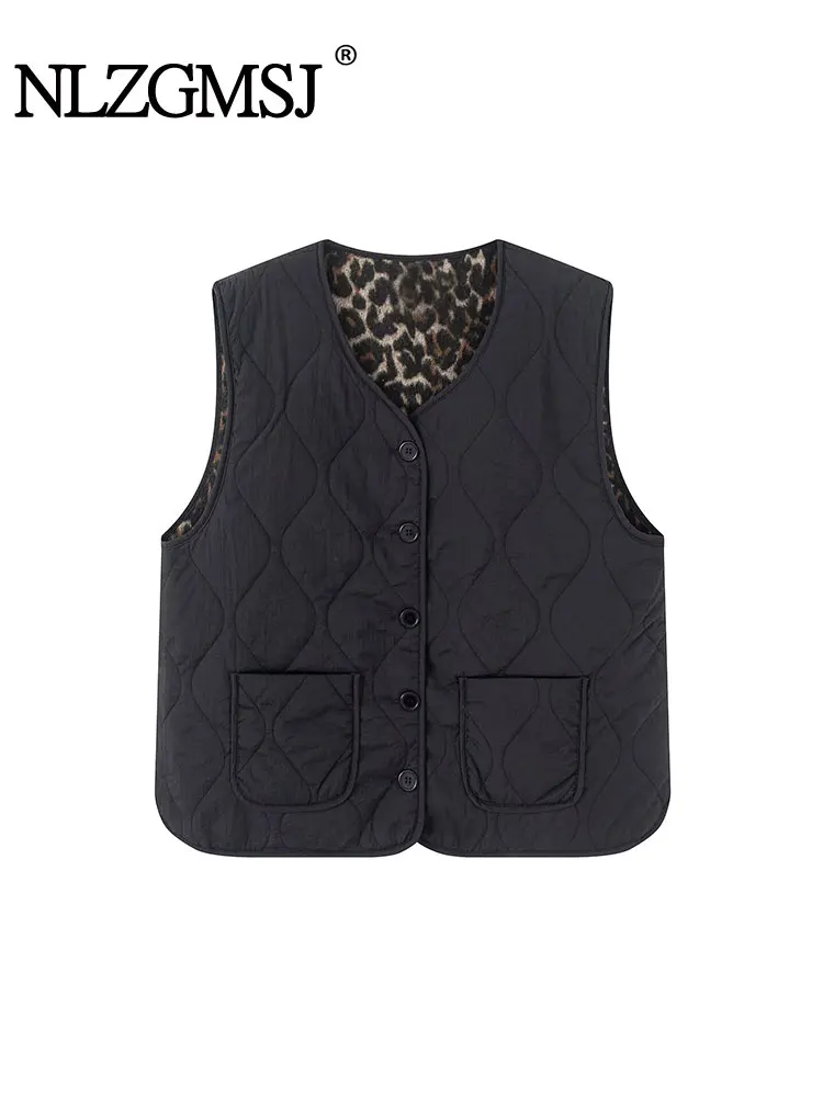 

NLZGMSJ Women Waistcoat 2025 Autumn Sleeveless Single-breasted Slim Cardigan Jacket Female Vest Crop Top Y2K