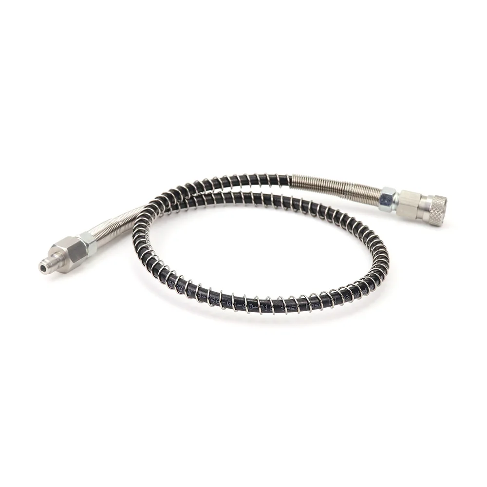 High Pressure Fill Whip Hose Charging Extersion Line With Stainless Steel Spring Protector 24inch ,37inch