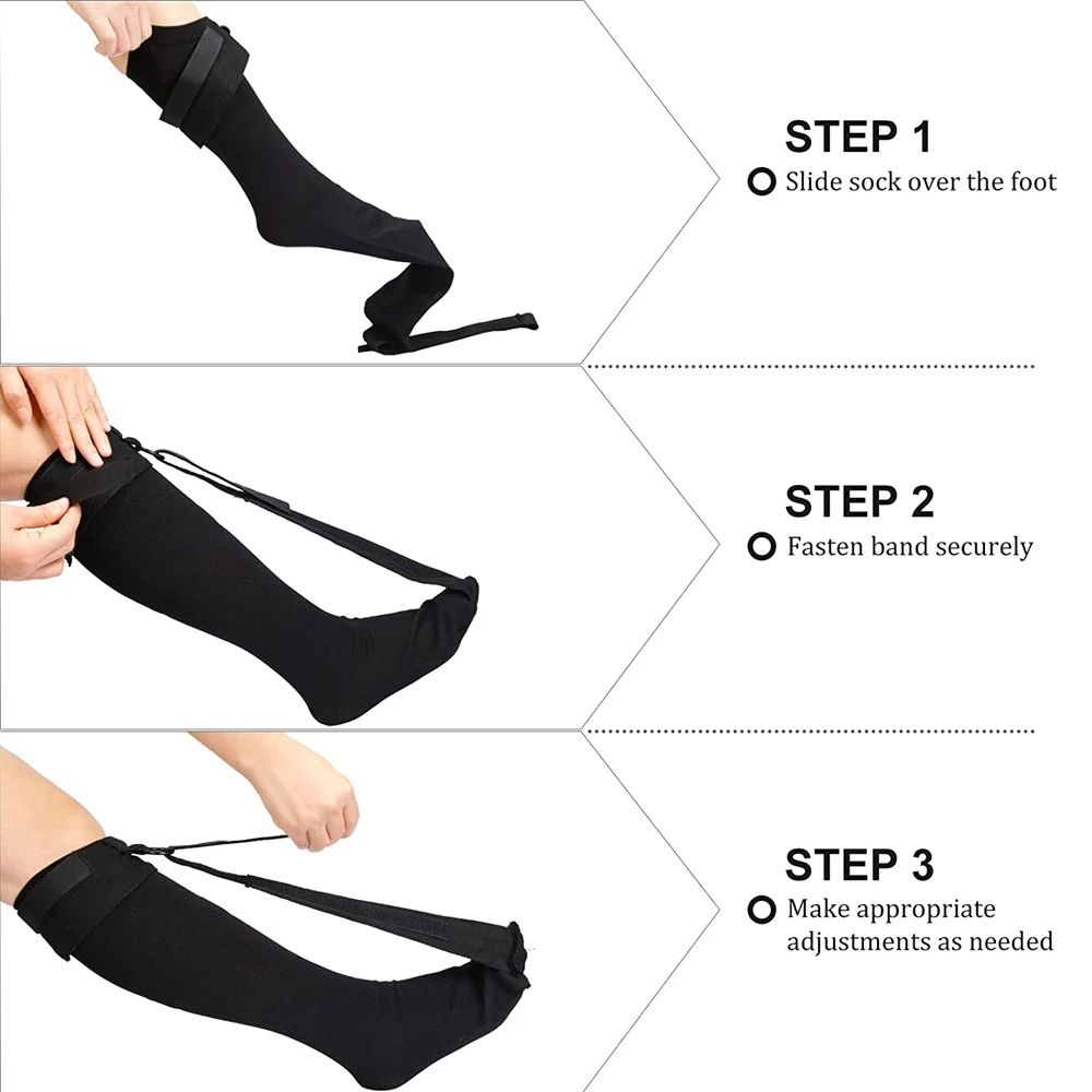 1Set Plantar Fasciitis Brace Stretch Night Sock With Tread - For Pain Relief from Plantar Fasciitis and Achilles Tendonitis