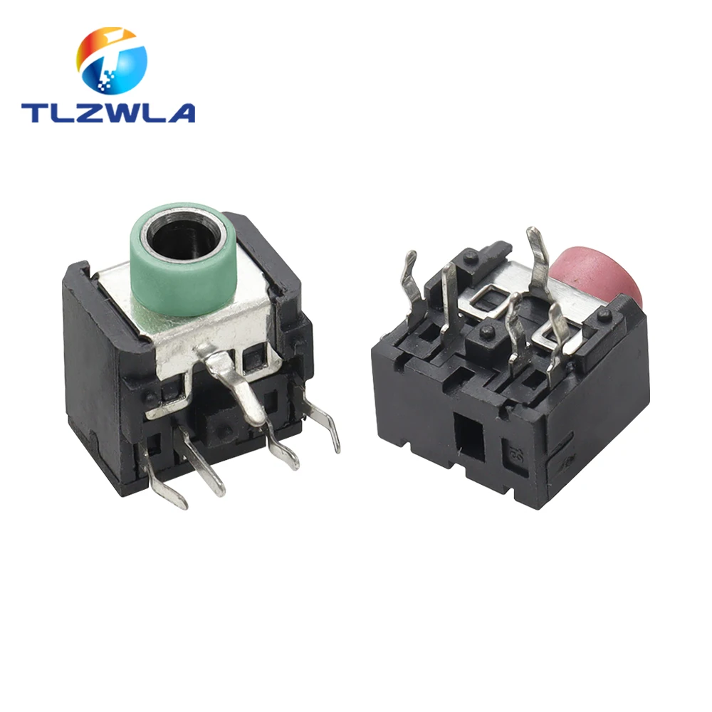 10PCS PJ-306M PJ306 3.5mm Female 5 Pin Audio Connector With Nut DIP Stereo Headphone Jack
