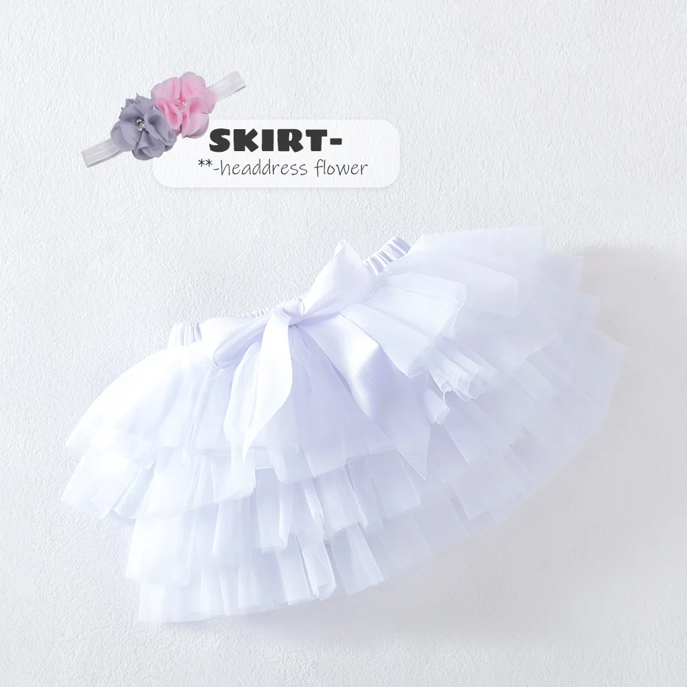 Girls Tutu Skirt Baby Bloomers Infant Newborn Diapers Cover Mini Pettiskirt Dance Rainbow Tulle Kids Princess Skirt Gauze Dress