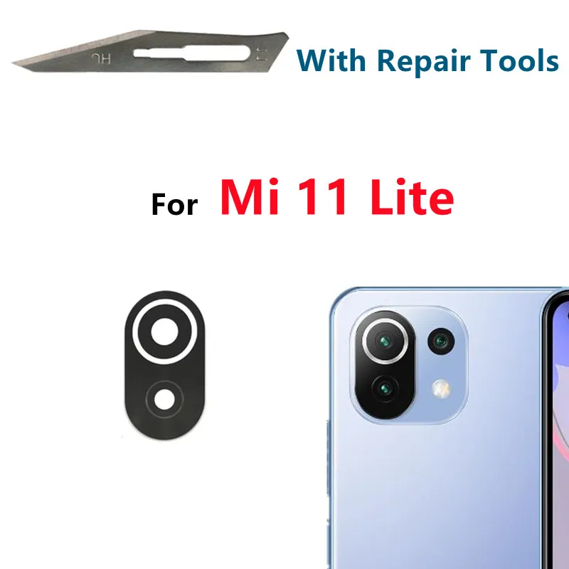 New Camera Glass For Xiaomi Mi 11 11T 11X Pro Lite 5G Mi 11 Ultra Mi 11i Rear Back Camera glass Lens With Glue Adhesive