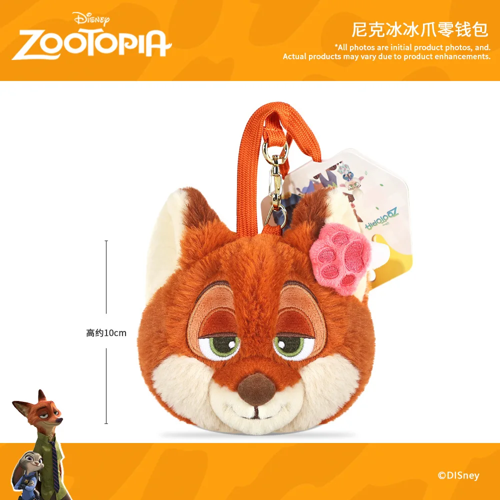 حقيقية Potdemiel Zootopia لطيف الحيوانات المحشوة أفخم جودي هوبس أرنب نيك وايلد الثعلب الكسل دمية لعبة محفظة نسائية للعملات المعدنية قلادة هدية