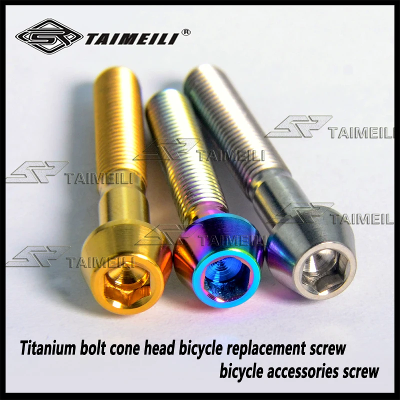 Titanium bolt cone head M5* 9/16 / 20/25 / 30/35 / 40/50 / 65 mm bicycle replacement screw bicycle accessories screw