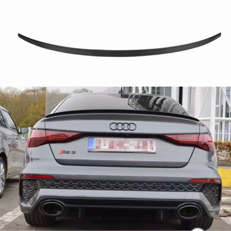 

FOR Audi A3 S3 8Y Sedan Spoiler 2021 2022 Real Carbon Fiber Forged Carbon Rear Trunk Wing S Style Accessories Body Kit