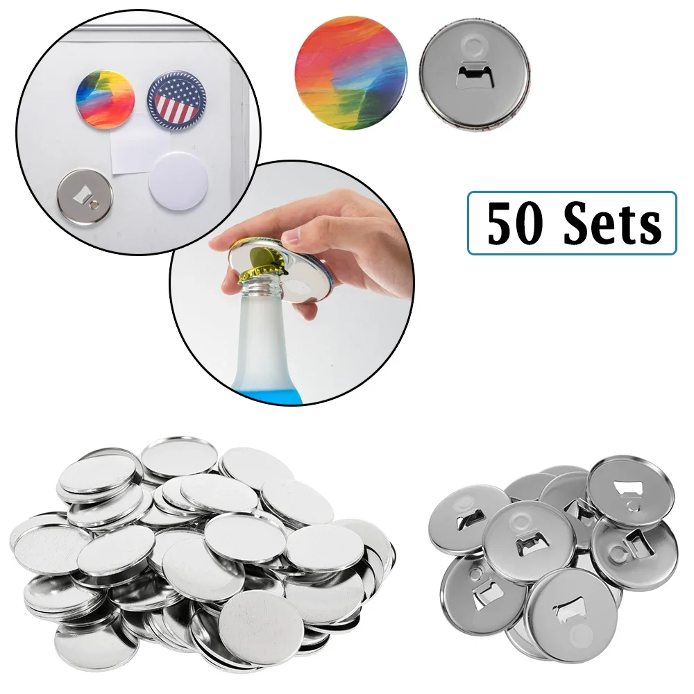 

50pcs Badge Materials 58mm 75mm for Portable Bottle Opener / Refrigerator Magnet DIY Making for Button Maker Machine Parts