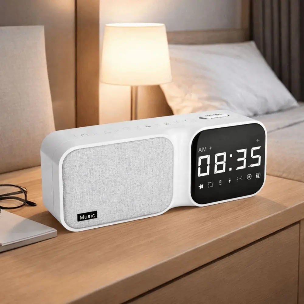 

FM-радио Bluetooth-колонка беспроводная с высоким качеством звука, генератор белого шума, поддержка TF-карт, LED-дисплей, устройство для улучшения сна, успокаивающее средство для сна