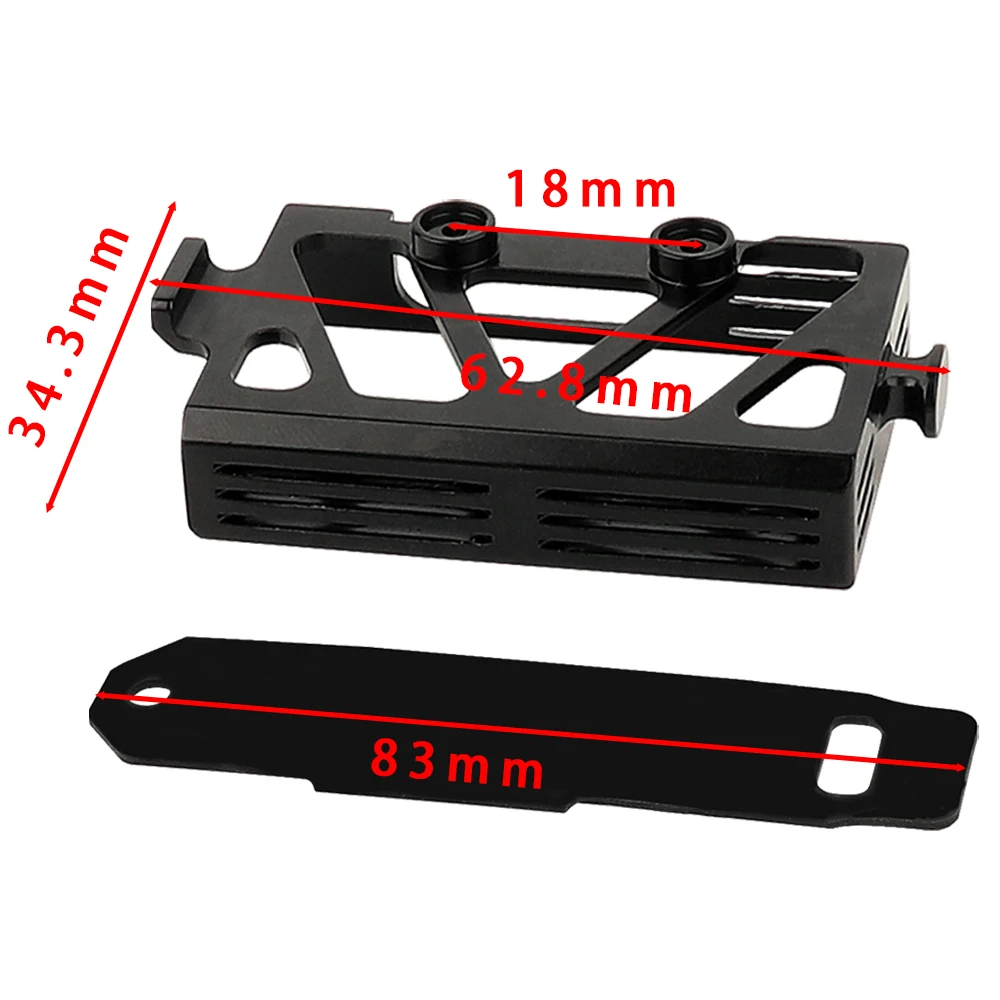 Brass Black Coating TRX4M Universal Battery Tray Mounting Plate With Tie for TRX4-M 1/18 RC Crawler Car Metal Upgrade Parts