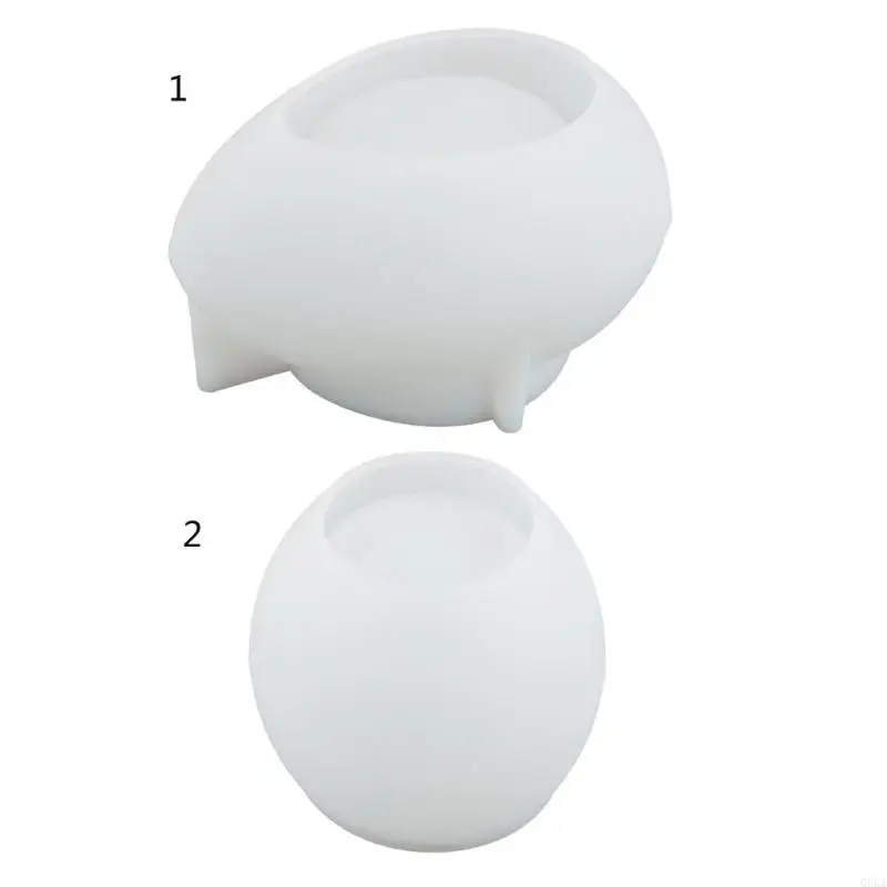 

Q0KA Round Silicone Soap Mold for DIY Soap Making Trinket Container, Candy Box