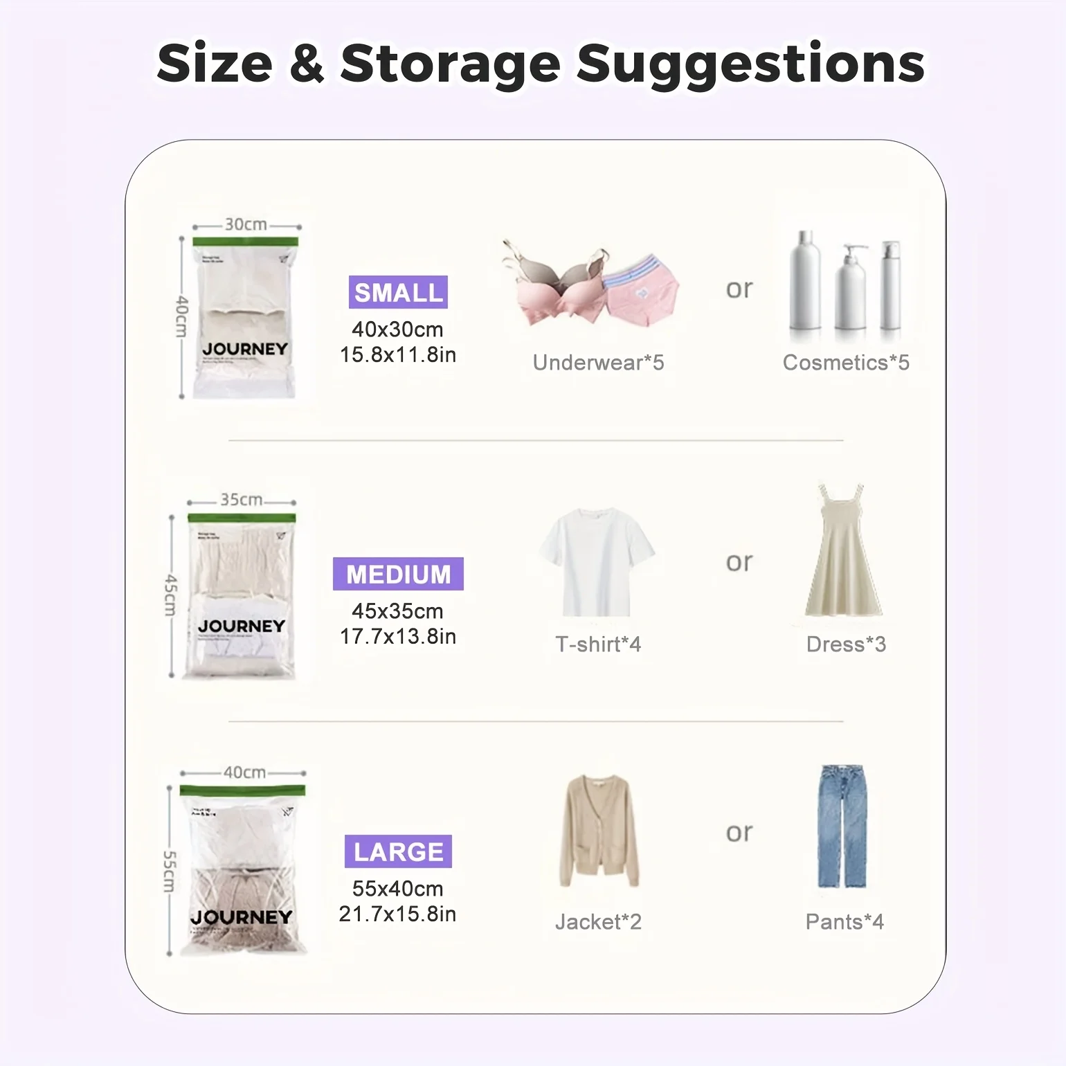 2 حزمة أكياس ضغط قابلة لإعادة الاستخدام أكياس تخزين مفرغة للسفر المنظم توفير مساحة في حقيبة لا يتطلب مضخة 2025