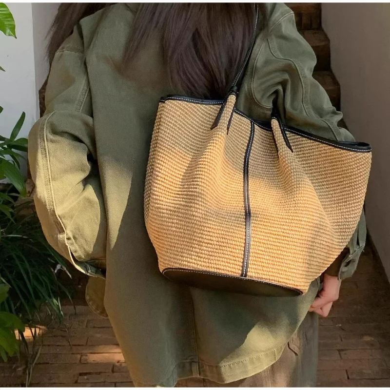 Trendige handgewebte Strohtasc – Crochet Market Bag Bewertung und Preis