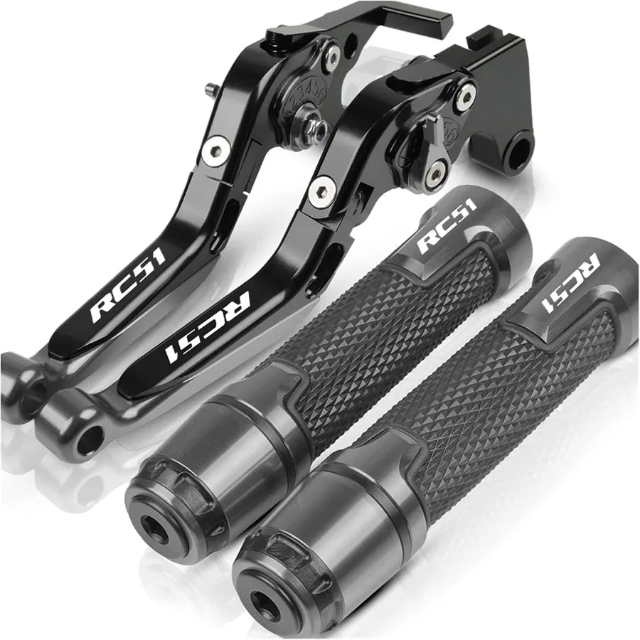 

Adjustable Folding Extendable Motorcycle CNC Accessories with Logo Brake Clutch Levers Handlebar Hand Grips Ends for Honda RC51