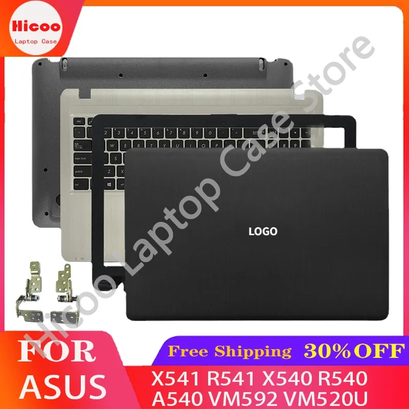 NEW Laptop LCD Back Cover/Front Bezel/Palmrest/Bottom Case/Hinges For ASUS X541 R541 X540 R540 A540 VM592 VM520U Housing Cover