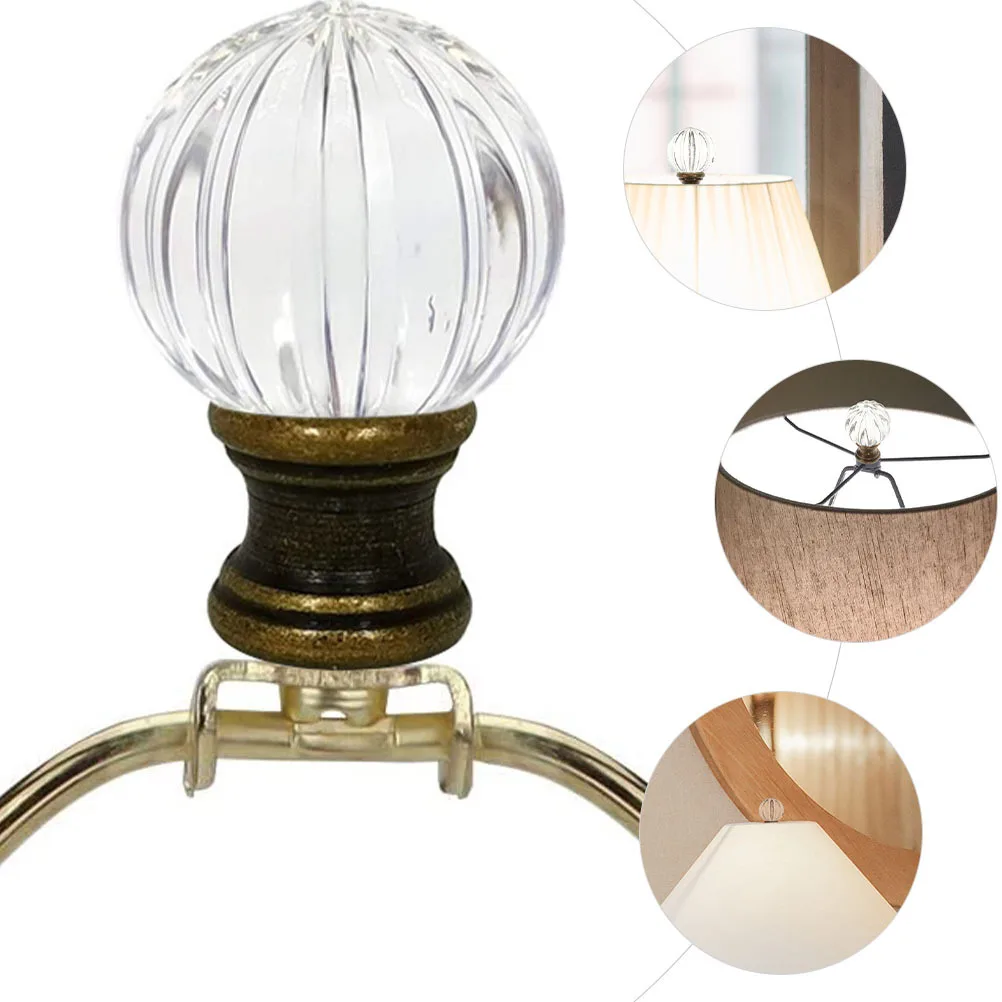 

2 Pcs Lamp Shade Parts Finial Knob Finials Decorative Hanging Lampshade Decoration
