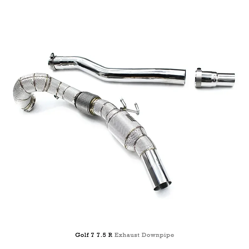 Section High flow Pipes branch downpipe Exhaust Pipe with for VW golf MK7/7.5 R/R20 2.0T