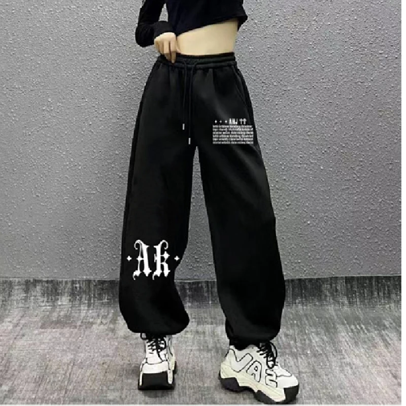 2024 Spring Summer New Sports Pants for Women American Hip-hop Vintage Long Trousers Casual All-match Fashion Pants for Women