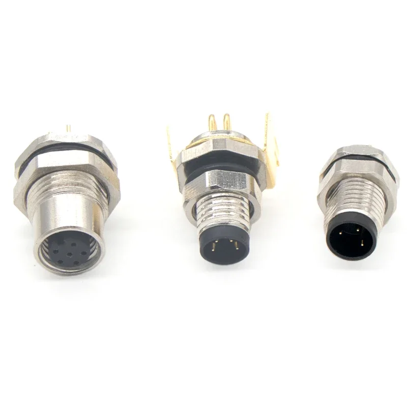 Sensor M8 series products common rubber coated short shielded shell front lock rear lock welding wire connector