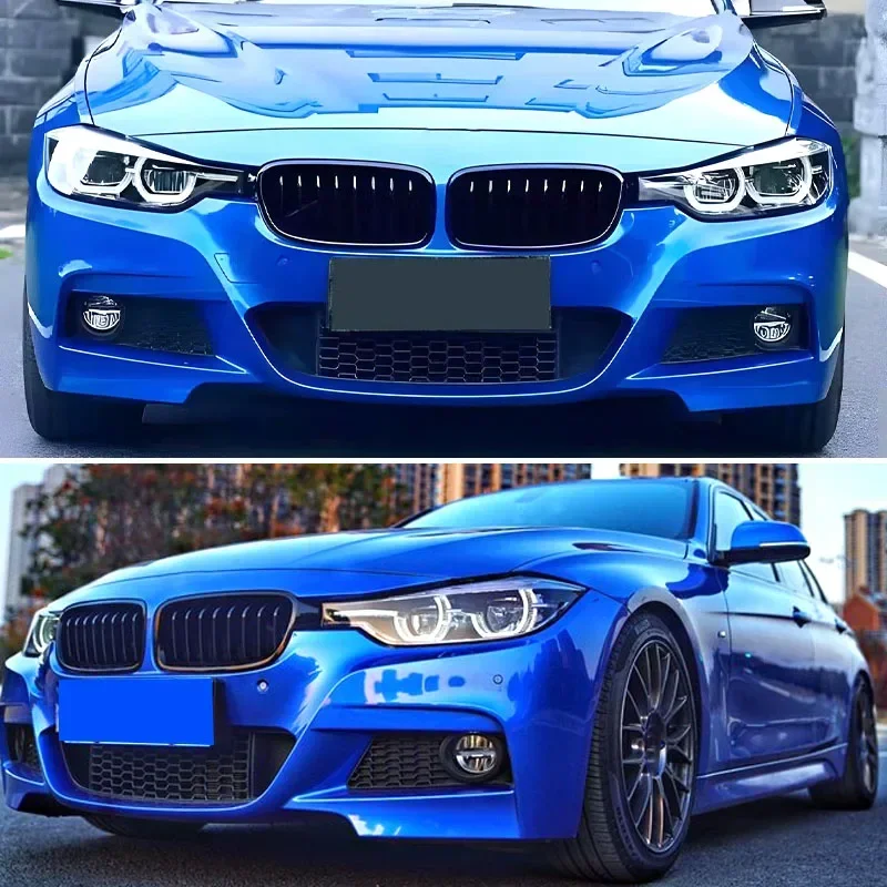 Car Front Bumper Racing Grille Grill For BMW 3 Series F30 F31 F35 320i 325i 328i  2013-2019 Gloss Black Grilles Kidney Grills