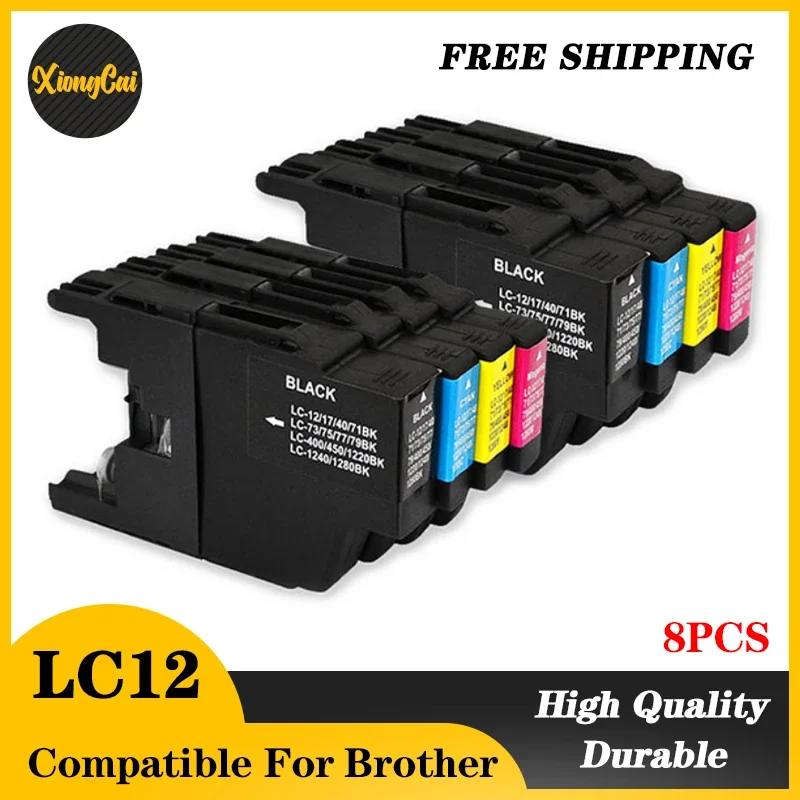 

8 шт. совместимый картридж для Brother LC12 LC17 LC71 LC40 LC73 LC75 LC77 LC79 LC400 LC450 LC1220 LC1240 LC1280 MFC-J6910CDWP