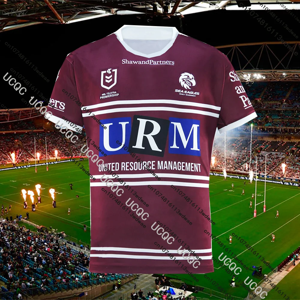 

25/26 Latest Summer Australian Rugby Warringah Sea Eagles Sports Jersey Train Rugby Men's Breathable Copy T-shirts Jersey Motor