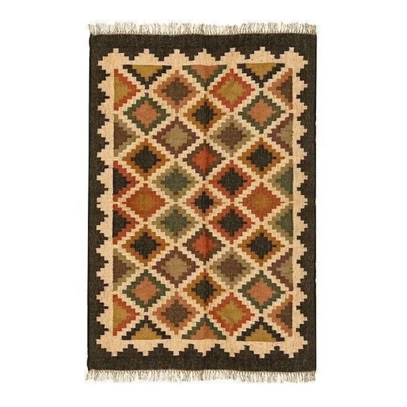 

Rug Traditional Handmade Wool Jute Kilim Runner Carpet Handmade Home Decor Rug