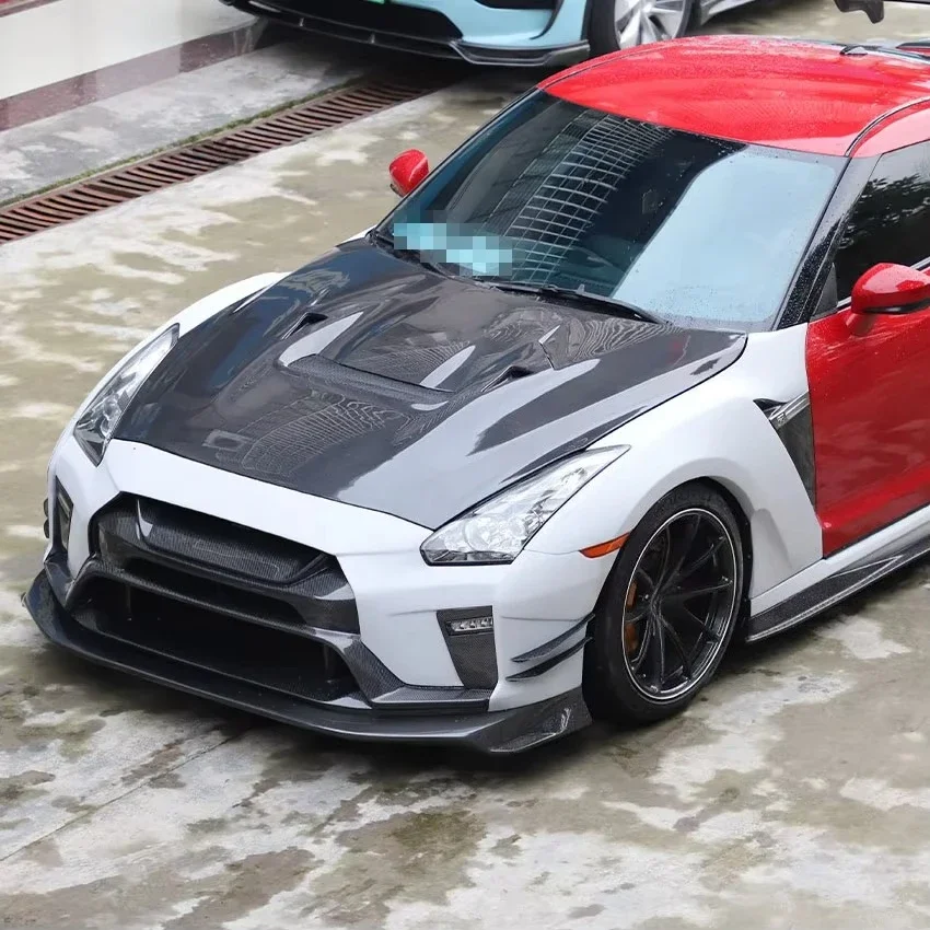 Auto Parts Vari Style Carbon Fiber Bonnet Hood For GTR R35 Body Kit 2008-2016 6