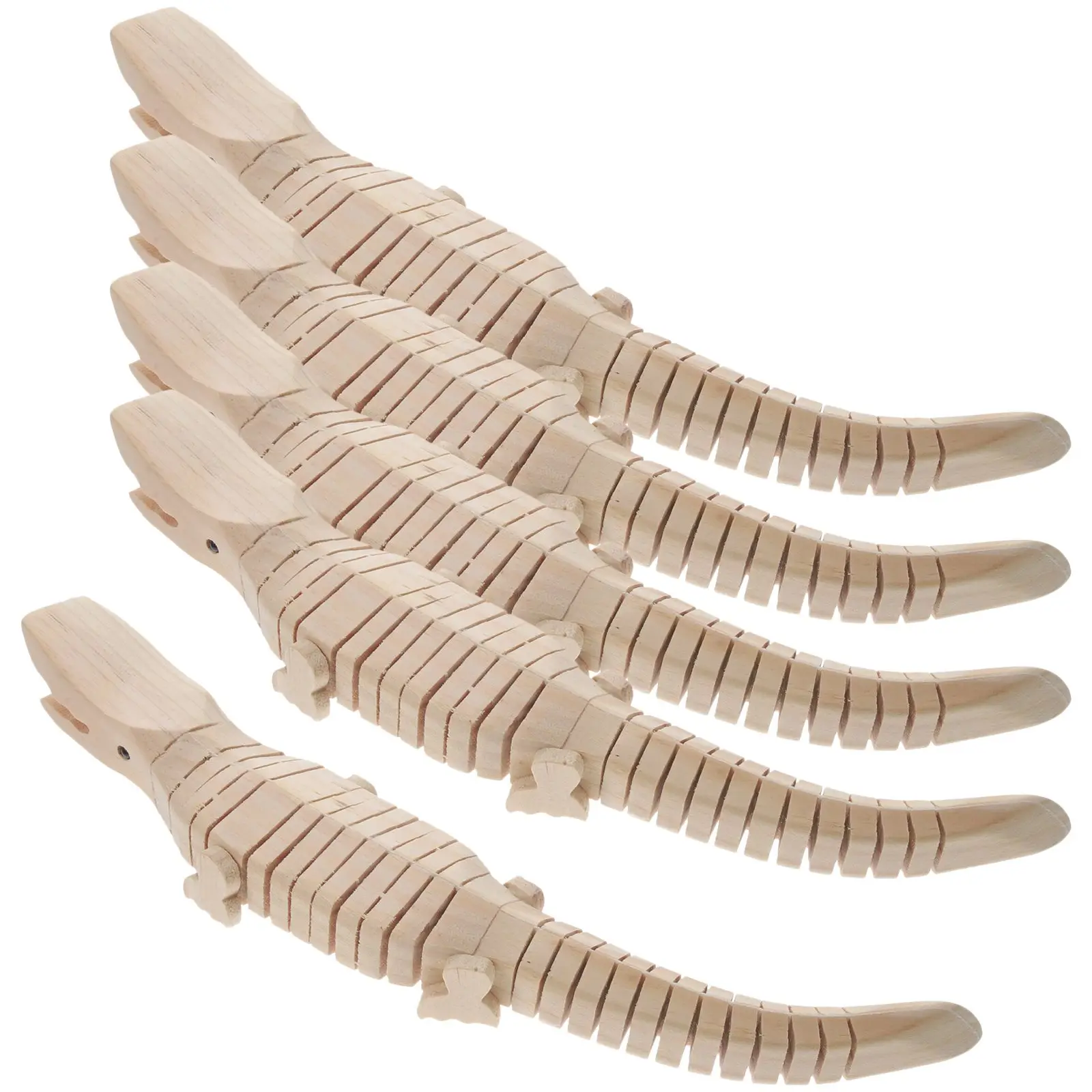 

5 Pcs Toy for Kids Children Toys Animal Small Wood Wiggle Halloween Student
