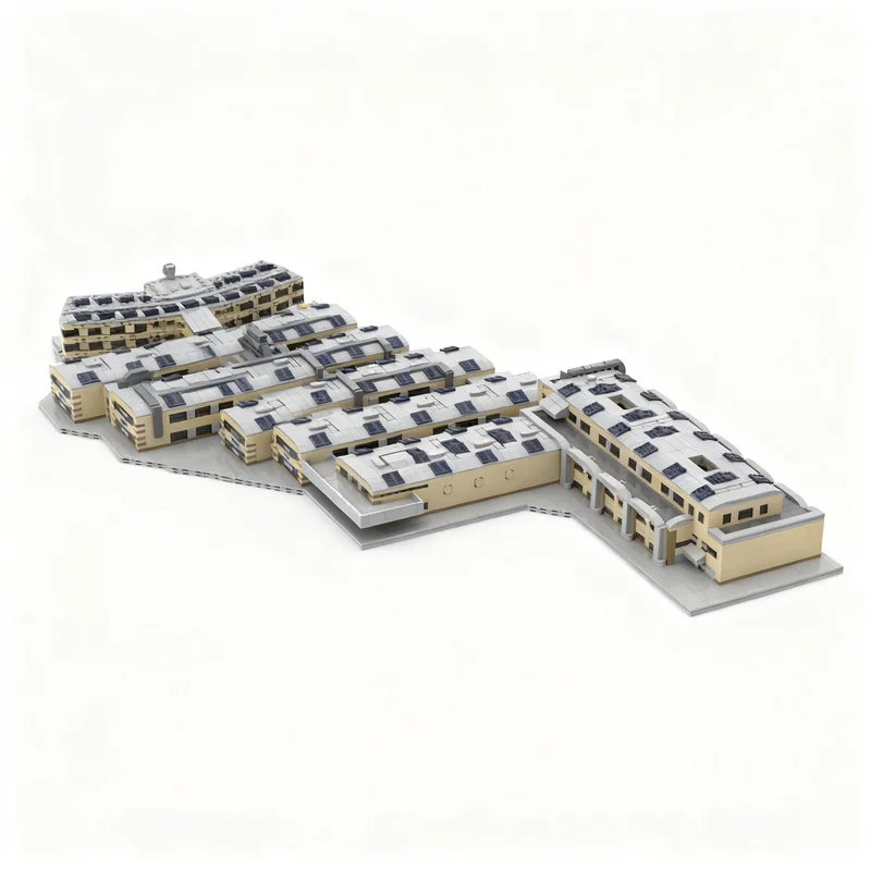 5141pcs MOC Microscale Factory Complex Architecture Model Building Blocks Construction Christmas Gift Toy Idea Birthday Craft