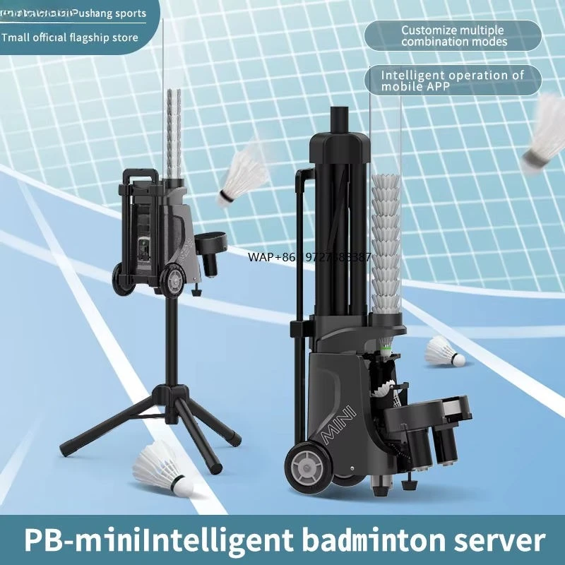

New Arrival Badminton Shooting Machine PB MINI PRO Upgrade Version Badminton Launcher Machine with APP Control
