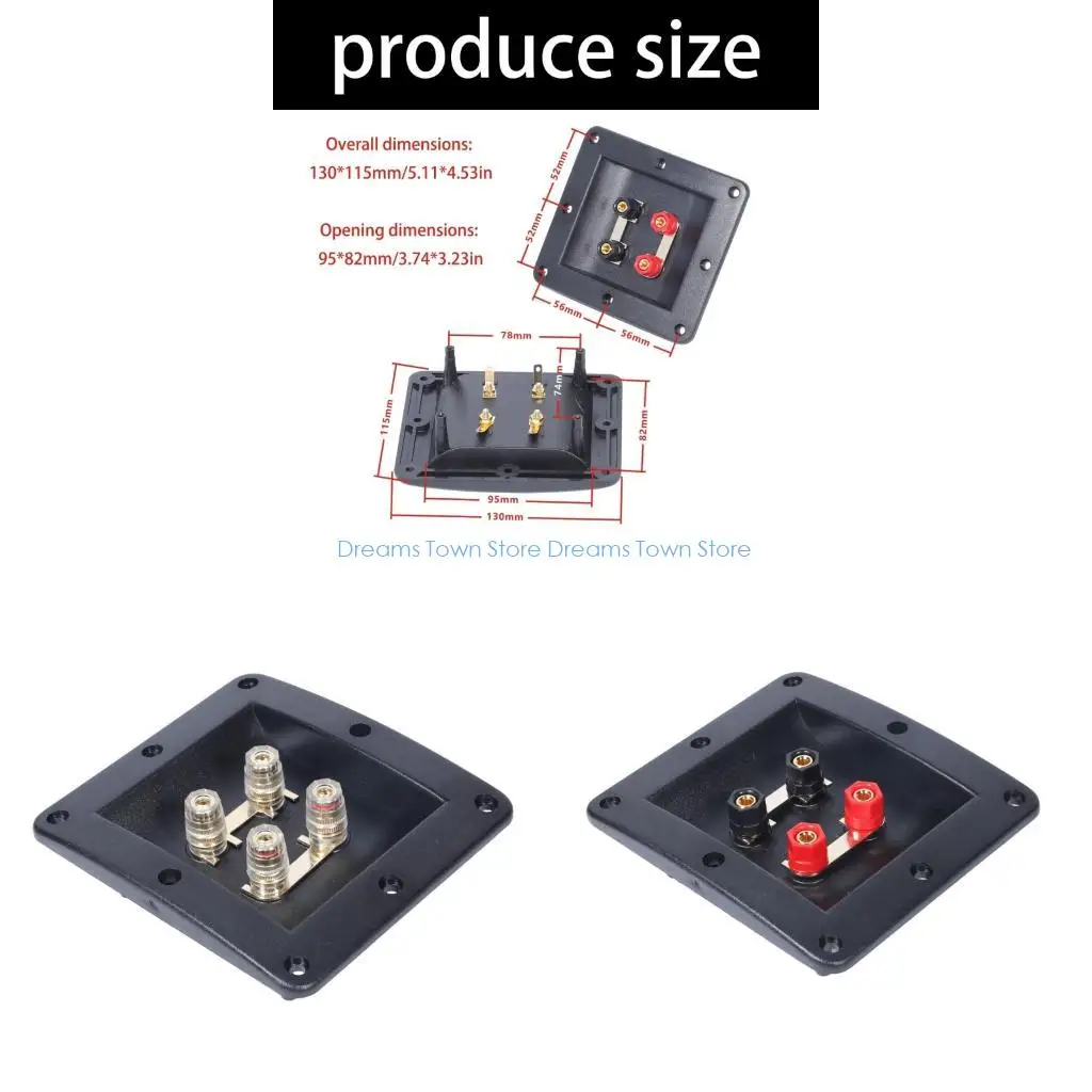 HX6A Speaker Terminal Box with 4 Parallel Channel Audios Junction Box Durability