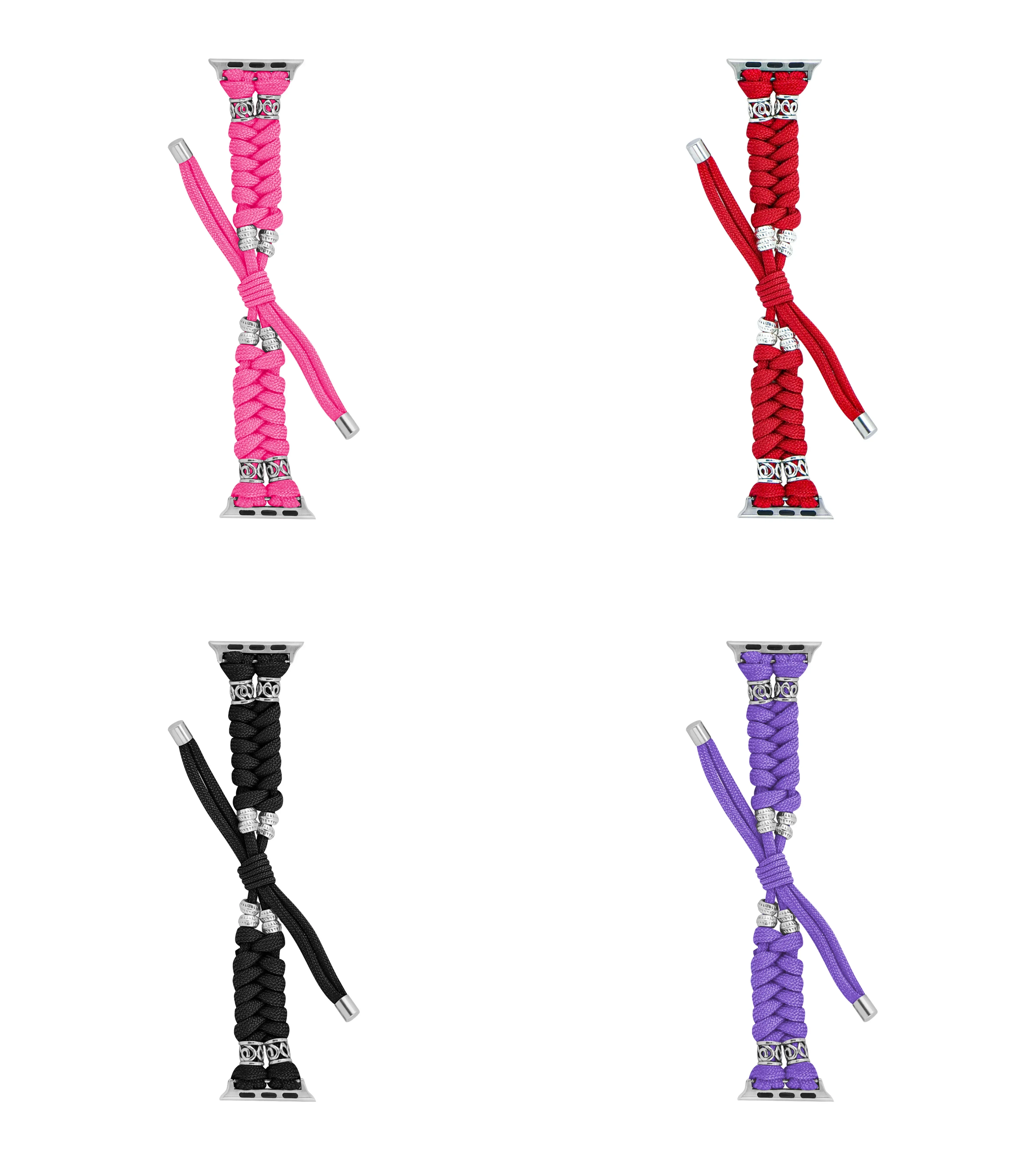 

Ремешок для часов Apple Watch Band 42/44/45/49 мм 38/40/41 мм, нейлоновый браслет с бусинами для отдыха Apple Watch Series Ultra2 Se 9/8/7/6/5/4, 1 шт./3/2/1