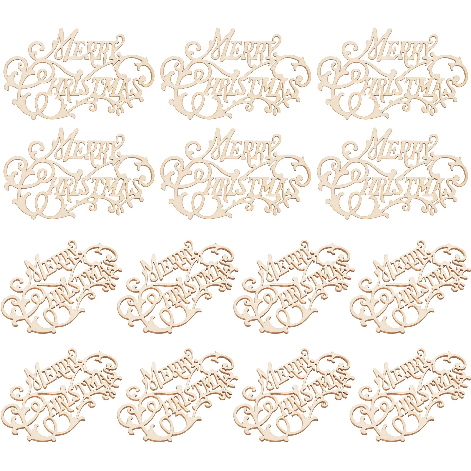 

20pcs Christmas Wood Cutouts Unfinished Wooden Ornaments Diy Crafts Pendant Xmas Hanging Embellishments Graffiti Pendant For