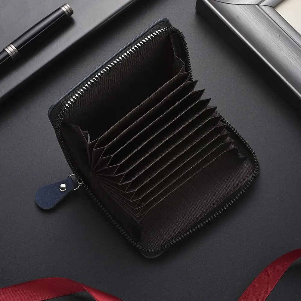 กระเป๋าใส่บัตรหนัง PU ใหม่ ช่องใส่บัตรหลายช่อง กระเป๋าสตางค์พกพาสะดวก  กระเป๋าใส่บัตรขนาดใหญ่สำหรับผู้ชาย