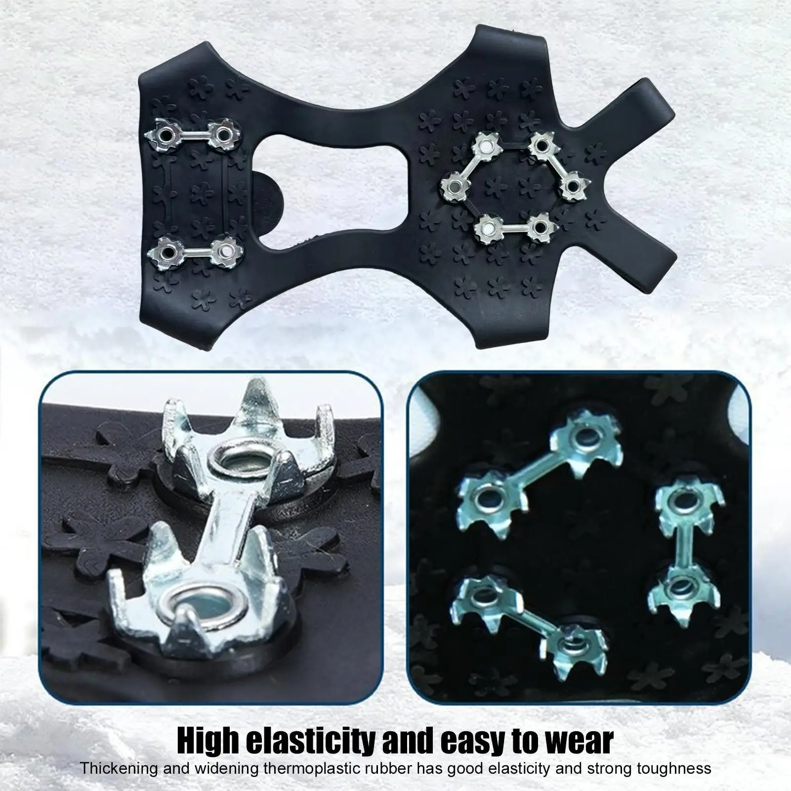 

Ice Cleats For Shoes Shoe Traction 10 Spikes Traction Snow Grips For Outdoor Work Winter Commuting Fishing Walking Climbing