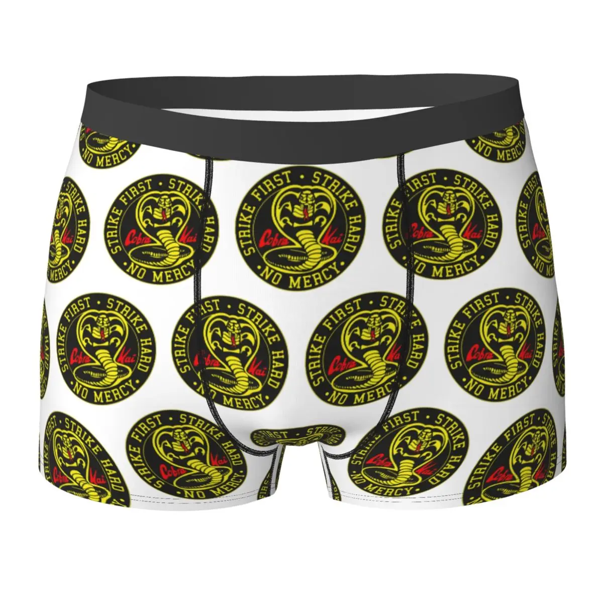 Boxer Underpants Shorts Cobra Kai Cobra Kai No Mercy Classic Panties Men's Comfortable Underwear for Homme Man Boyfriend Gift