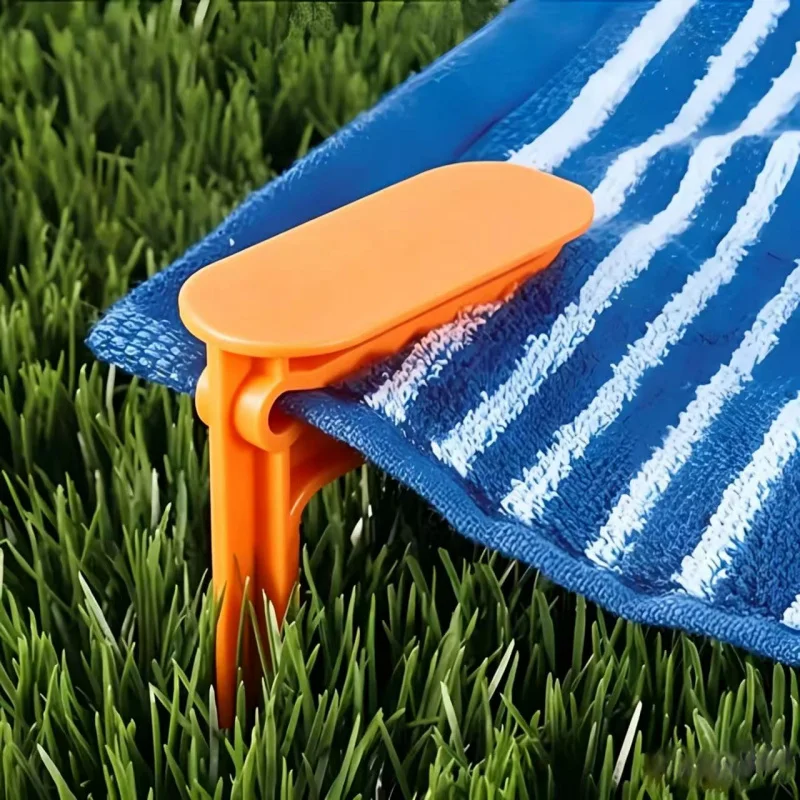 8Pcs Windproof Tent Peg Clips Outdoor Camping Mat Fixing Clamps Anti Slip Holders For Beach Towel Picnic Blanket