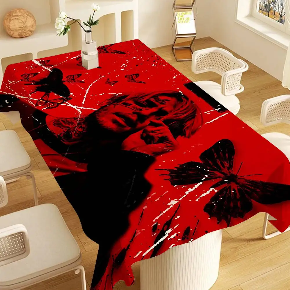 Rapper L-lil Peep Washable TableCloth for Wedding Party Dining Banquet Decoration Luxuriou Table Table Protector Cloth