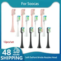 Sonic Toothbrush Heads For SOOCAS X3/X3U/X5 Replacement Soft Bristle Nozzles Clean Tooth Brush Heads Vacuum Bristle