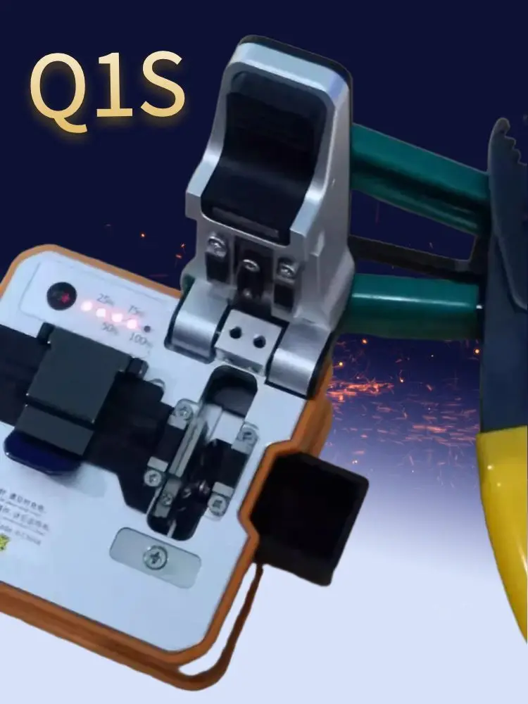 

CLEAVER Q1S Fully Automatic Electric Fiber Optic Cleaver Rechargeable Optic Cable Cutter FTTH Optical Fiber Cleaver High Cutter