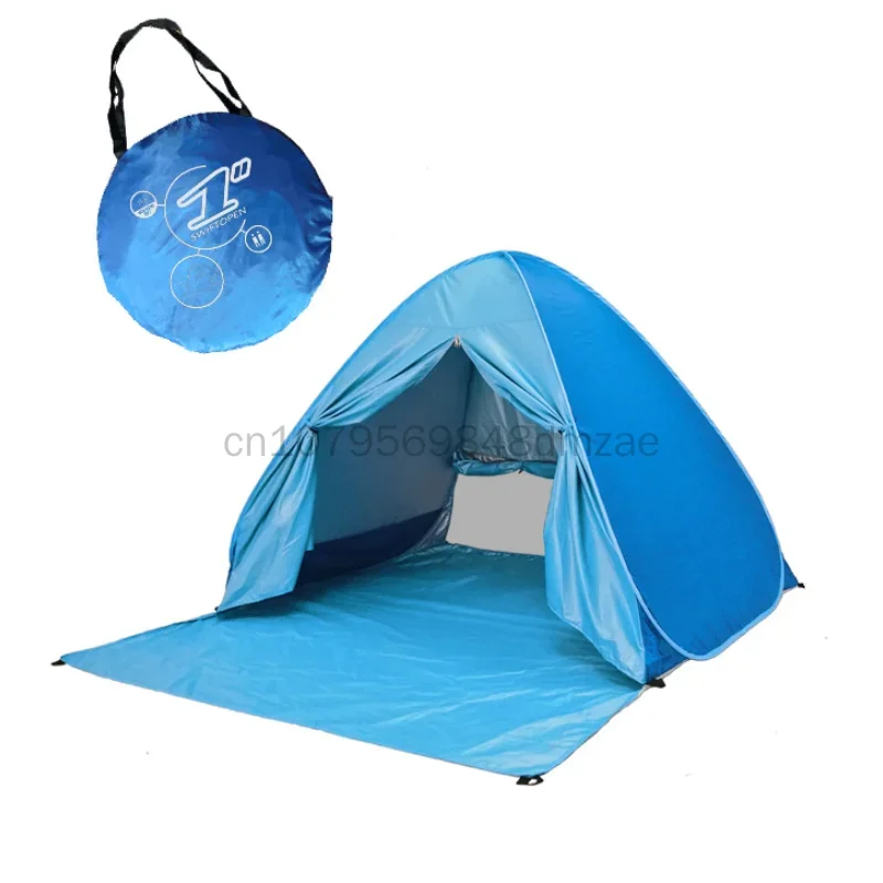 

Outdoor Beach Tent With Door Curtain Fully Automatic 2-second Quick Opening Sunscreen and UV Protection Sunshade Tent