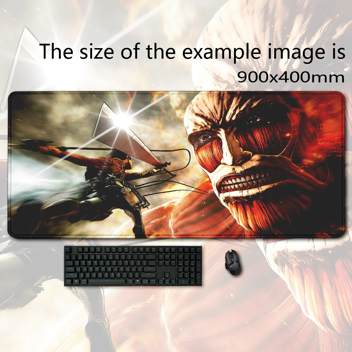 A-Attack On Titan-N Mouse Pad Gaming Accessories Keyboard Large Rubber Desk Mat Anime Computer CarpetGamer Non-slip Mousepad Xxl